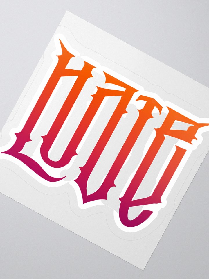 Love Hate Sticker product image (2)
