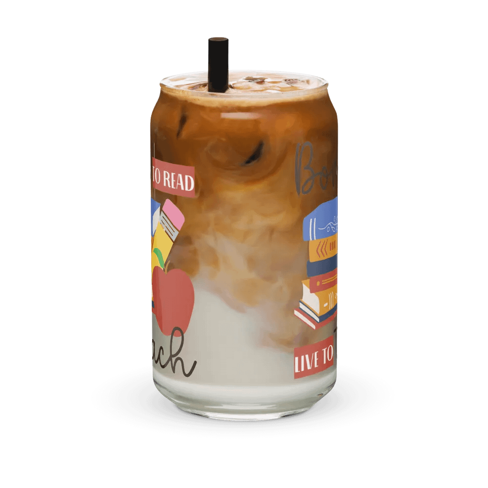 Ice Coffee Glass Tumbler Gift For A Book Lover Teacher product image (7)