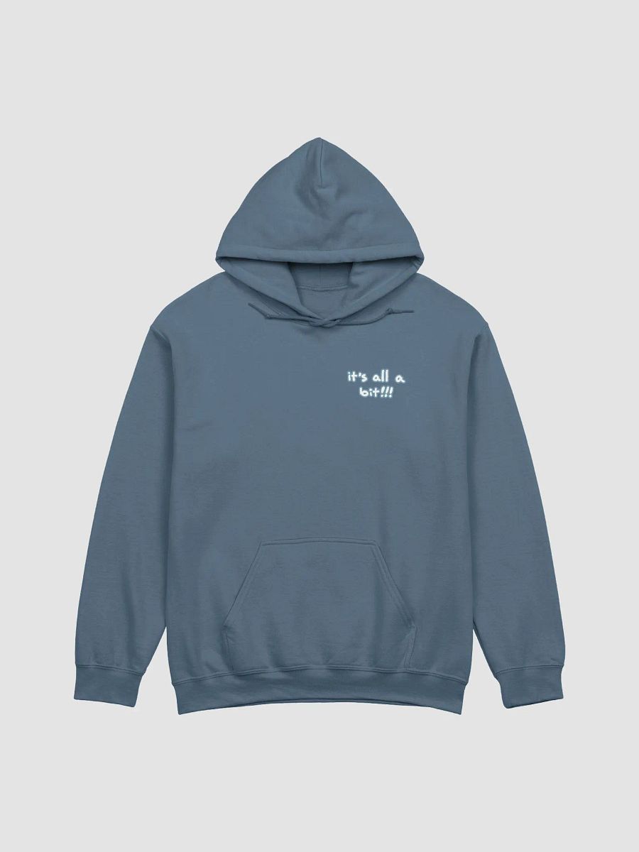 “It’s all a bit!!!” (sm. lined design, #709AAF) classic hoodie product image (38)