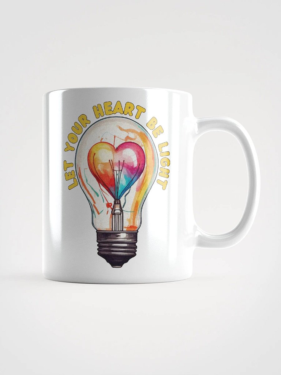 Reflective Bulbs Graphic | White Coffee Mug | Let Your Heart Be Light product image (2)