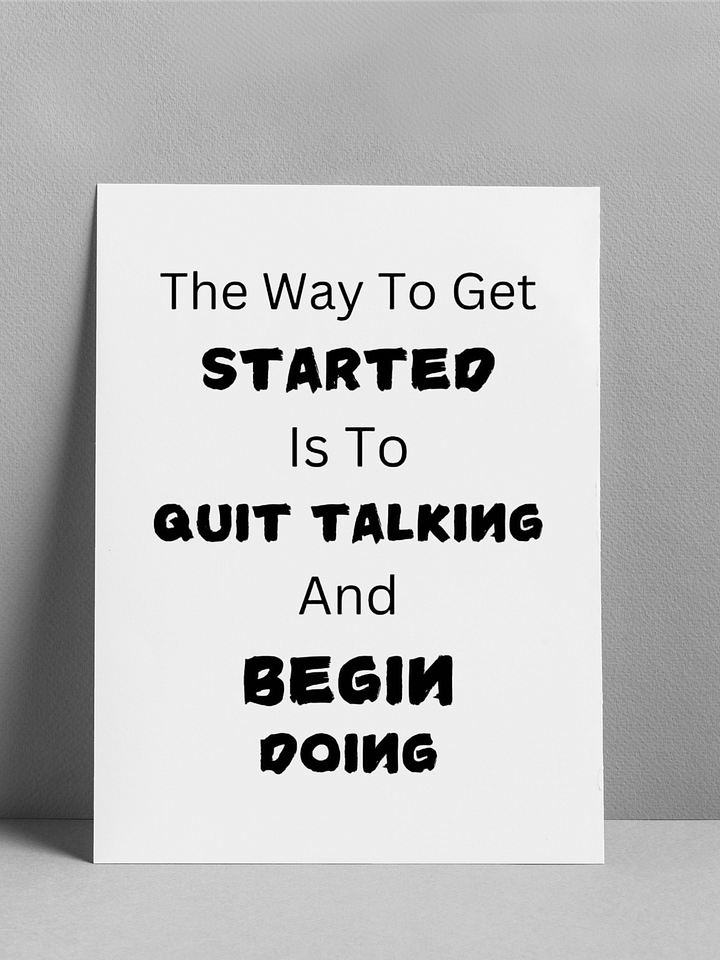 Action Over Words Motivational Poster product image (1)