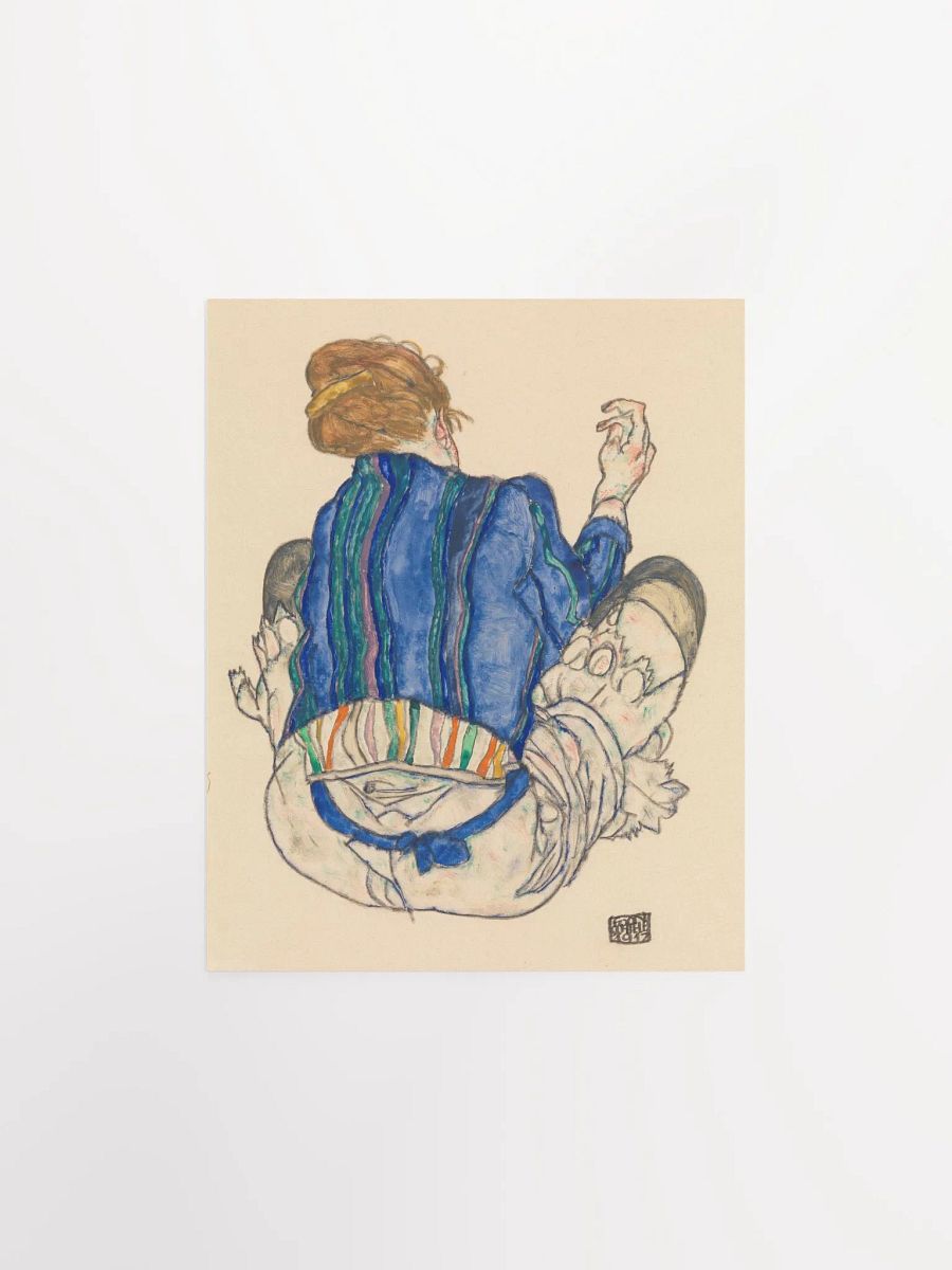 Seated Woman, Back View (1917) by Egon Schiele product image (22)