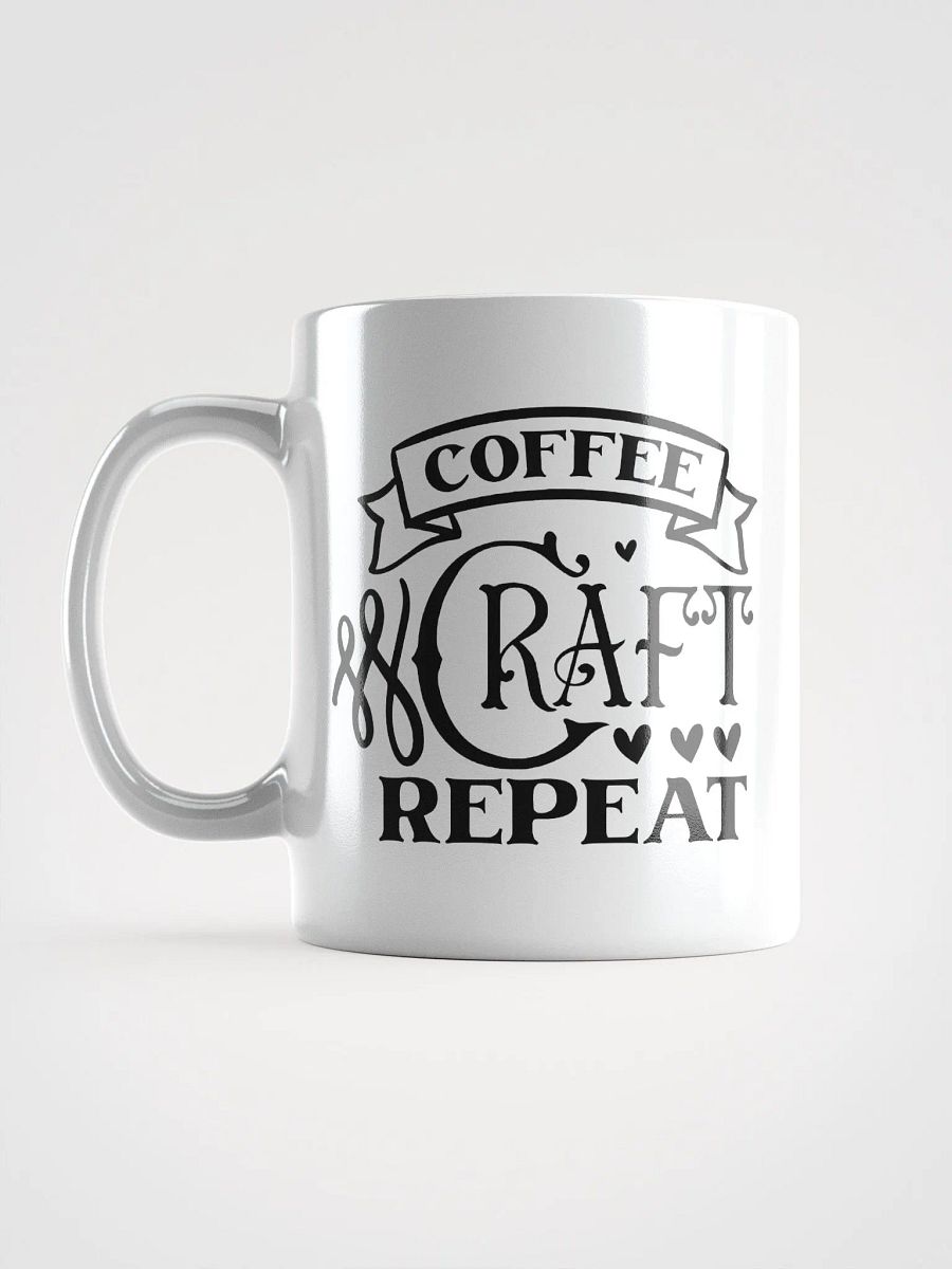 Coffee Craft Repeat White Glossy Mug product image (6)