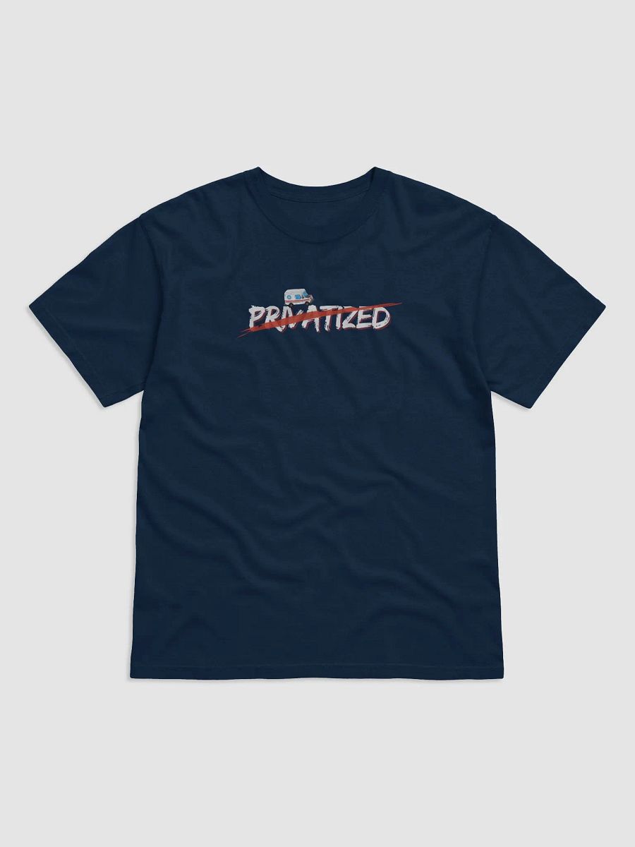 "Privatized" Delivery Graphic Tee (Navy) product image (1)