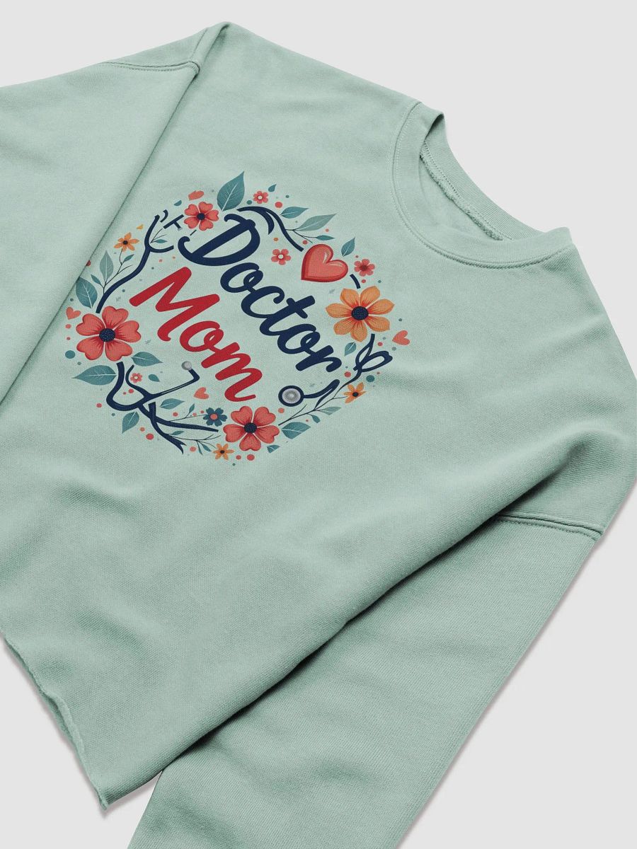 Doctor Mom Floral Fleece Crop Sweatshirt product image (10)