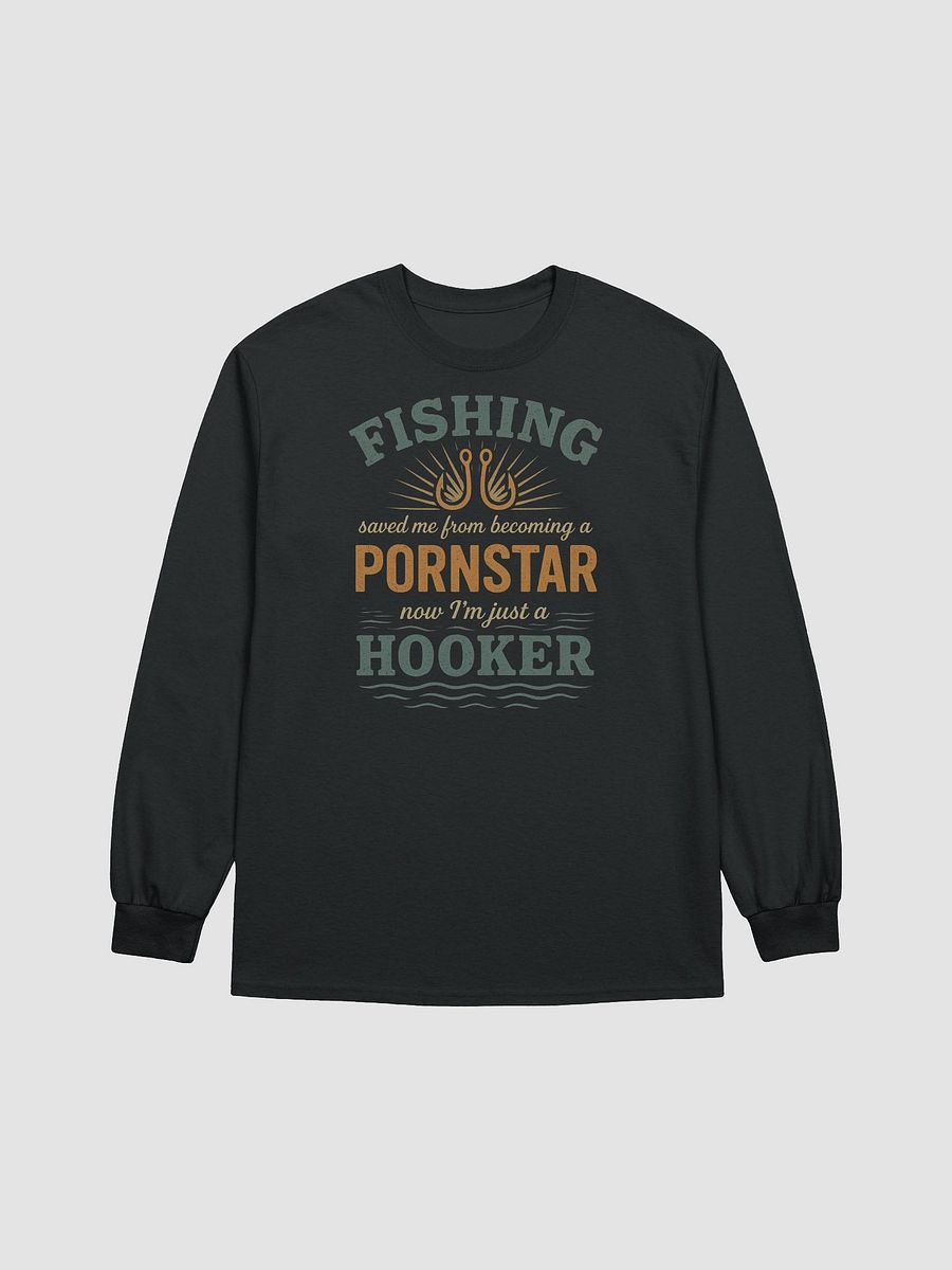 Fishing Saved Me Long Sleeve Tee – Vintage Hooker Humor product image (3)