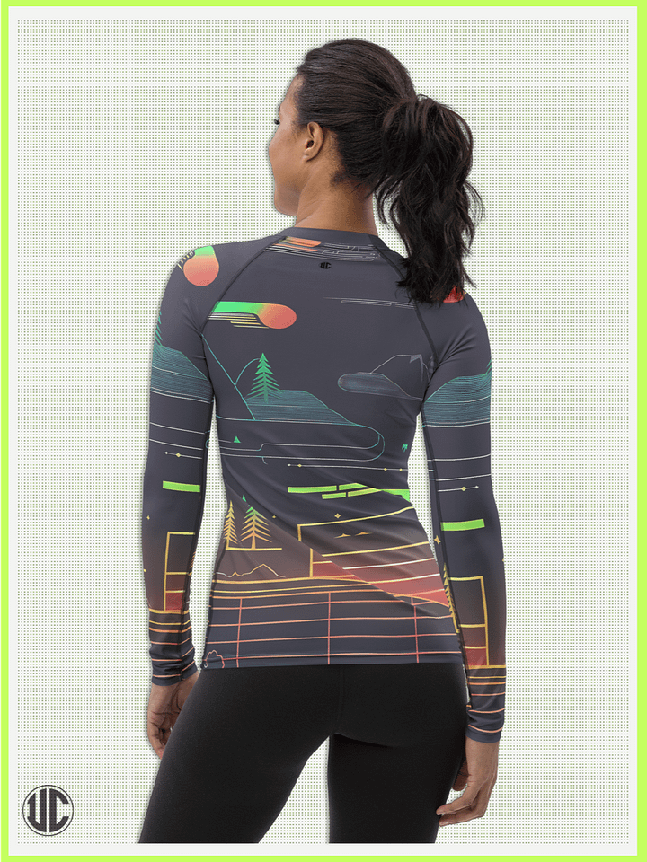 Neon Horizon – Women’s Rash Guard product image (2)