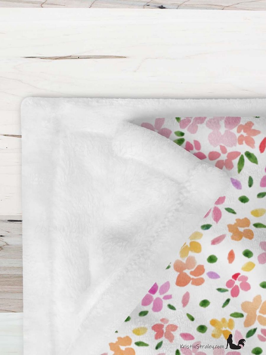 Spring Flowers Fleece Throw Blanket product image (2)