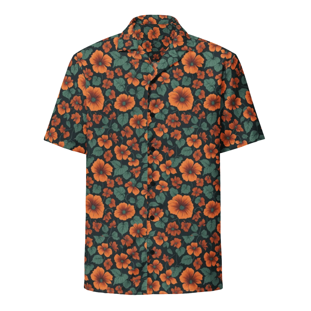 Floral Pattern Nasturtium Flowers Hawaiian Shirt product image (1)