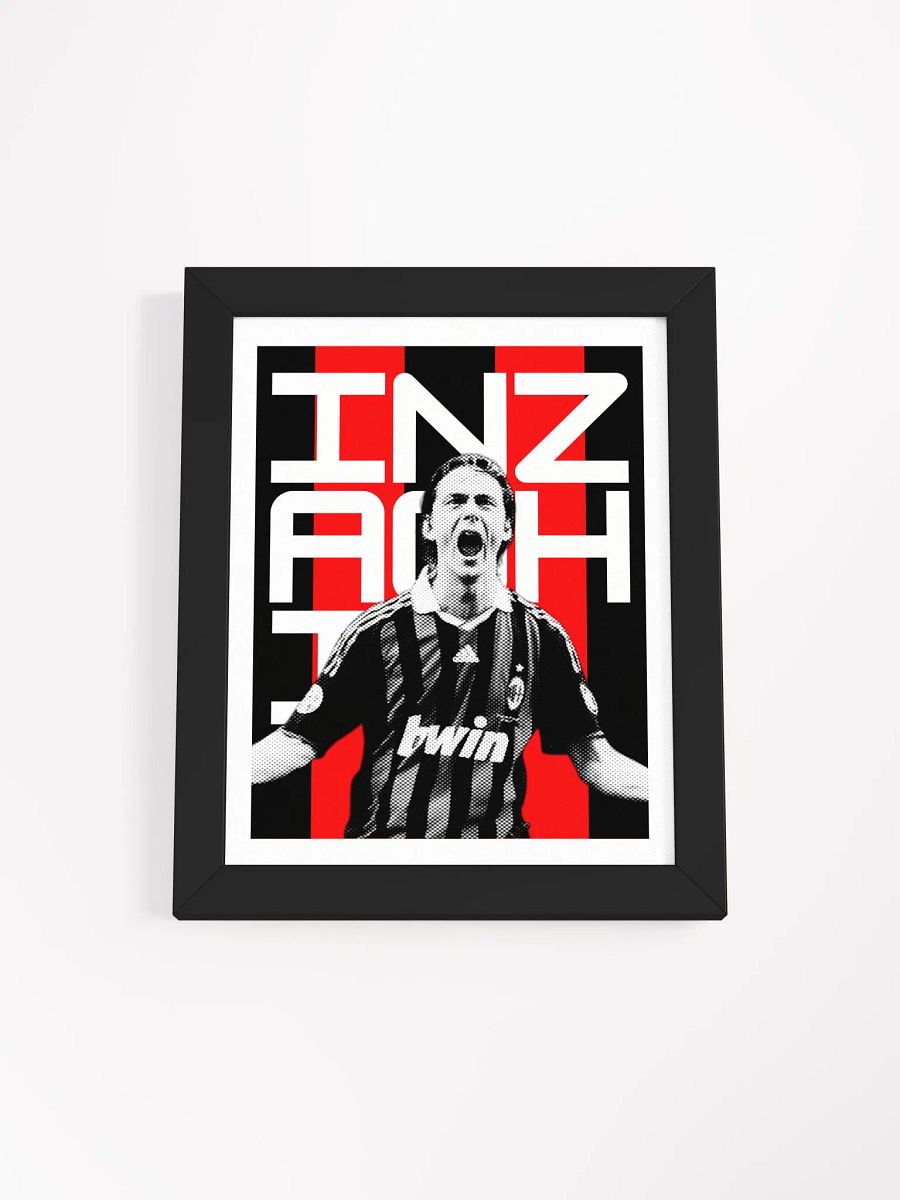Filippo Inzaghi BW AC Milan Name Art Framed Print product image (1)