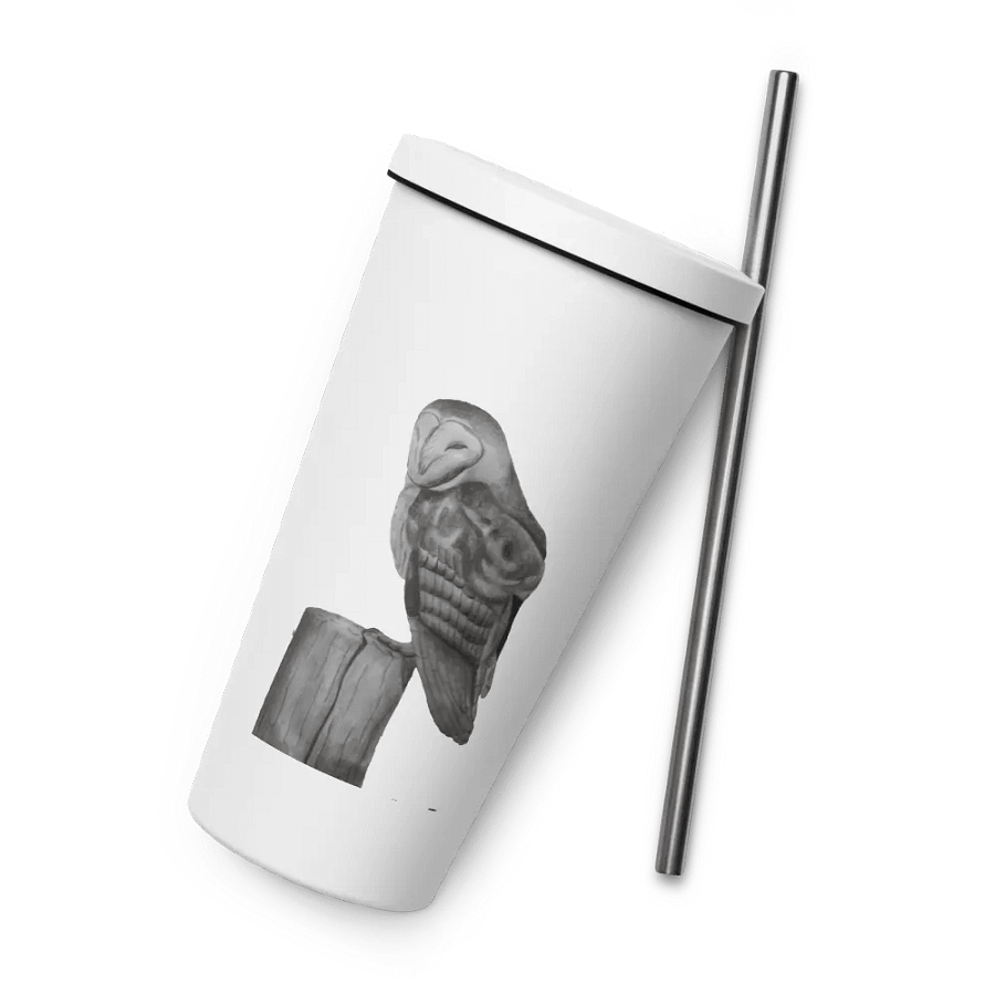 Barn Owl Drawing Straw Cup product image (6)