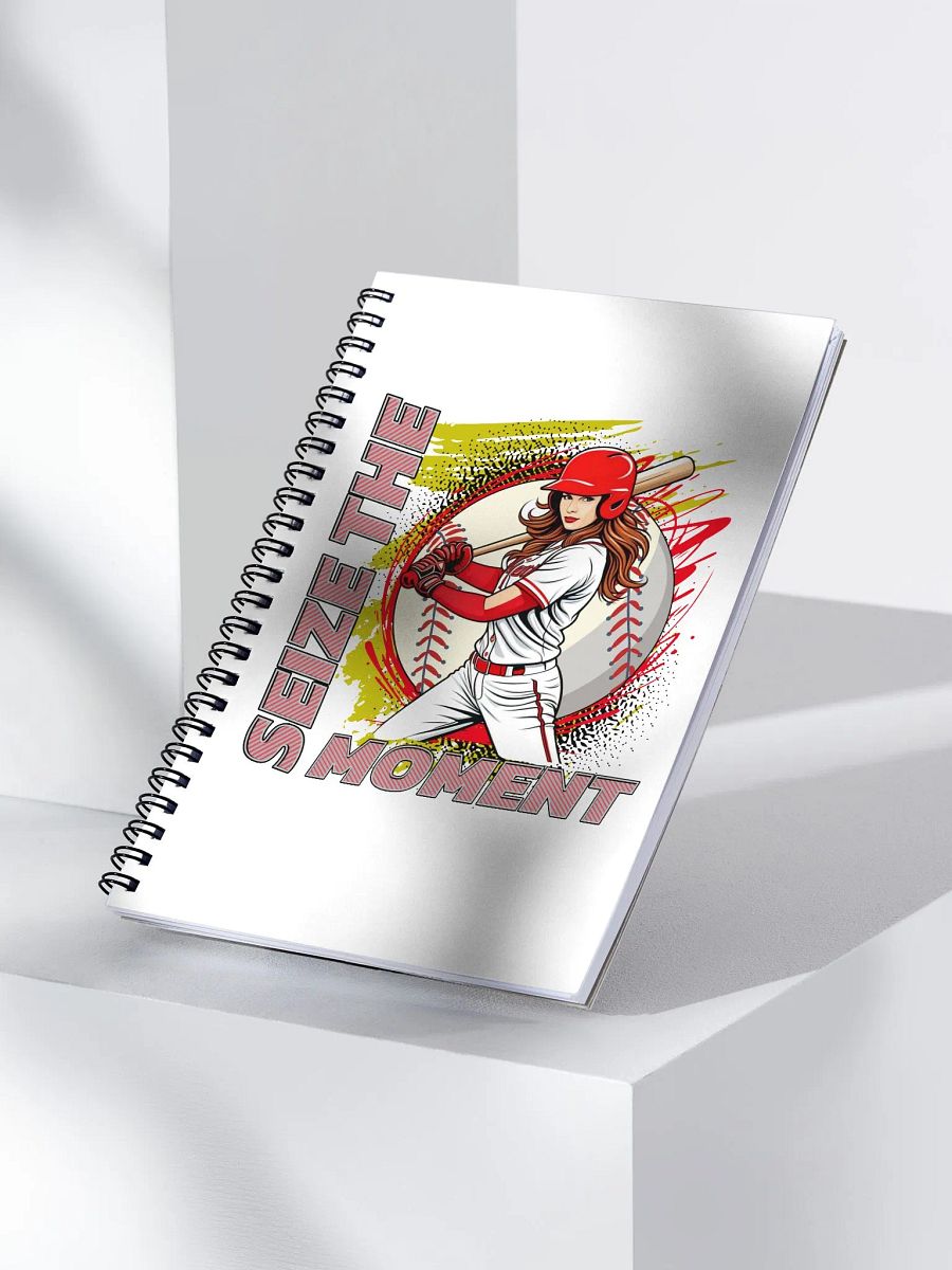 Seize the Moment Baseball Female Spiral Notebook product image (2)