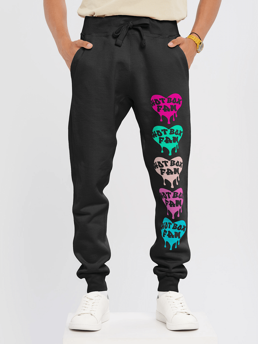UNISEX HOT BOX FAM TRANSPARENT COLOR LOGO ON SWEAT PANTS product image (14)