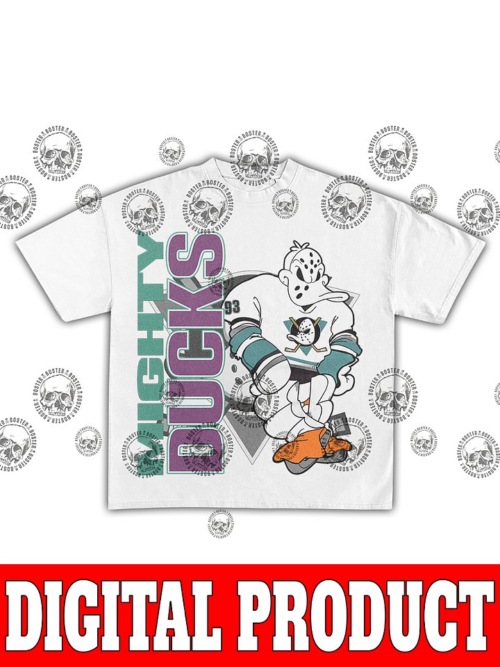 Mighty Ducks Vintage 90s Hockey Bootleg Graphic Design product image (2)