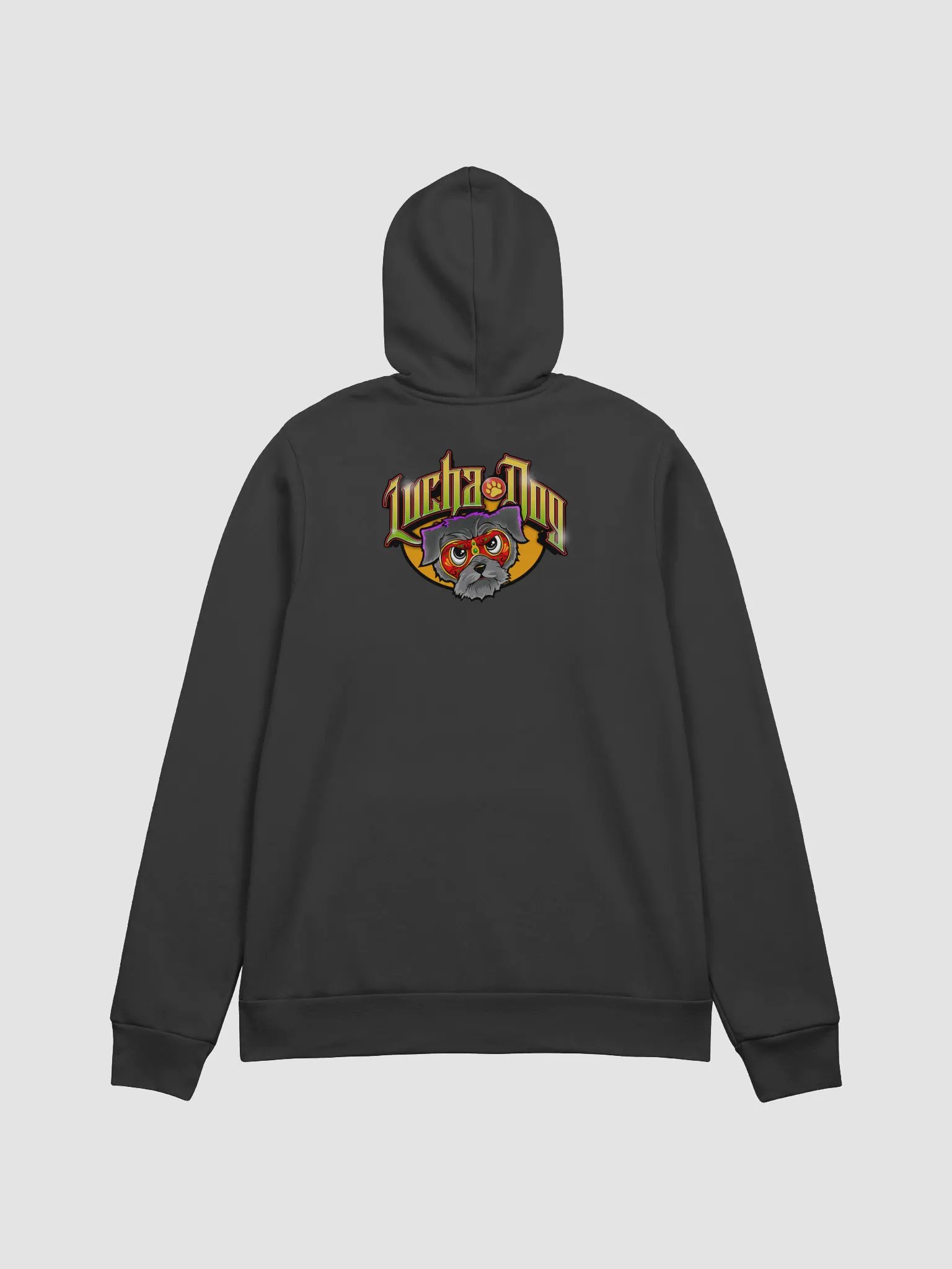 Lucha Dog Pepper Sun Mask Super Soft Hoodie! product image (4)