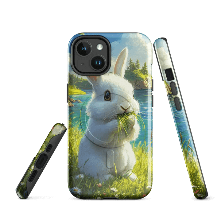 MagSafe® Tough Case for iPhone – Happy meadow bunny product image (1)