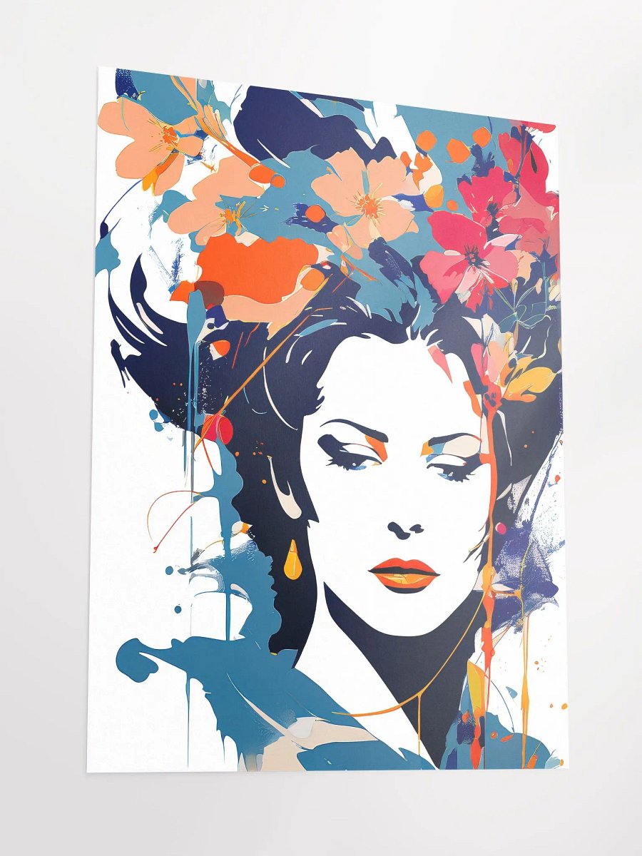 Abstract Woman v4 - Vintage Style Poster - Girly - Medium Size 18x24 Inches product image (3)