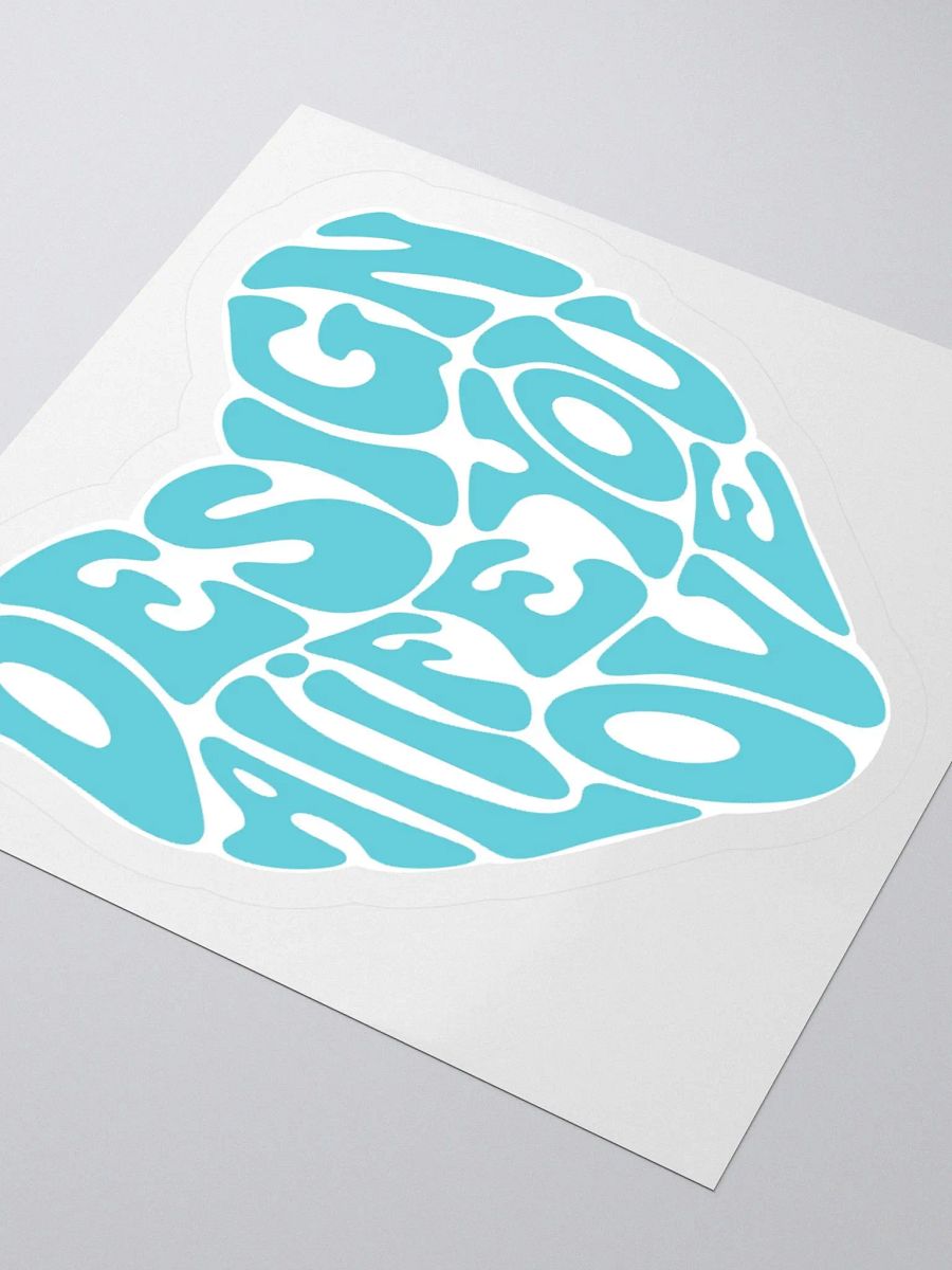 "Design a Life You Love" Teal Kiss-Cut Sticker product image (3)