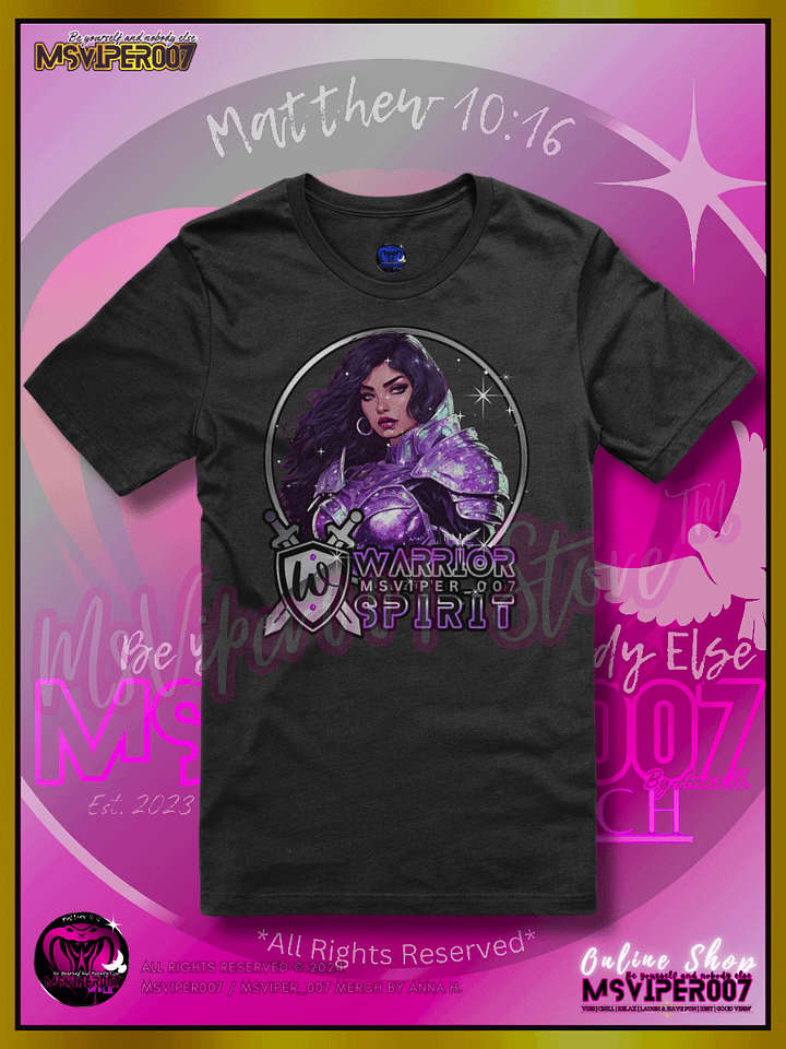 T-Shirt - MsViper007's "Warrior Spirit [Violet Viva]" Comfort T-shirt By Anna H. product image (1)