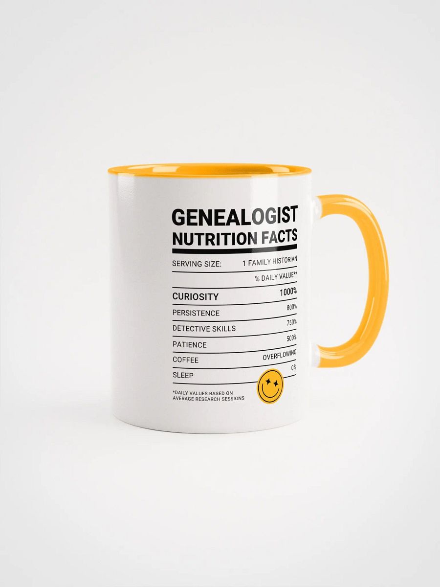 Genealogy Nutrition Facts Ceramic Mug product image (3)