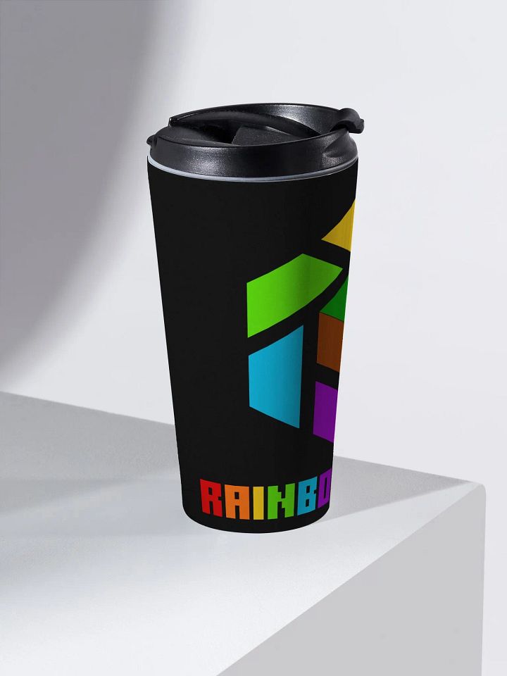 Rainbow Land Black Stainless Steel Travel Mug product image (2)