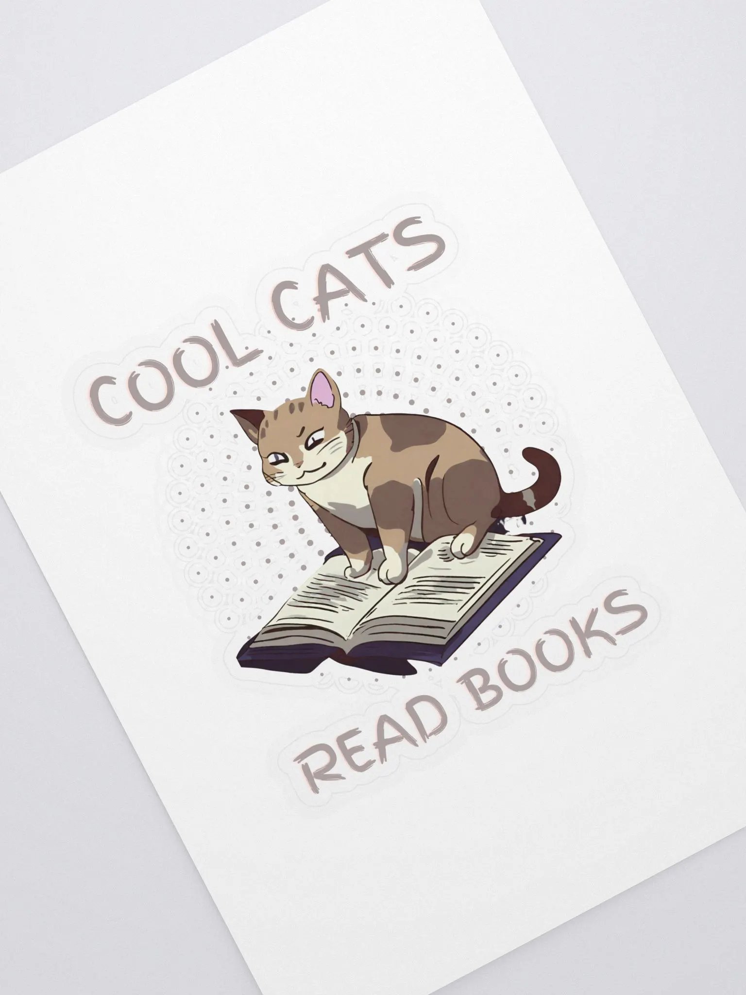 Cool Cats Read Books Die Cut Sticker product image (1)