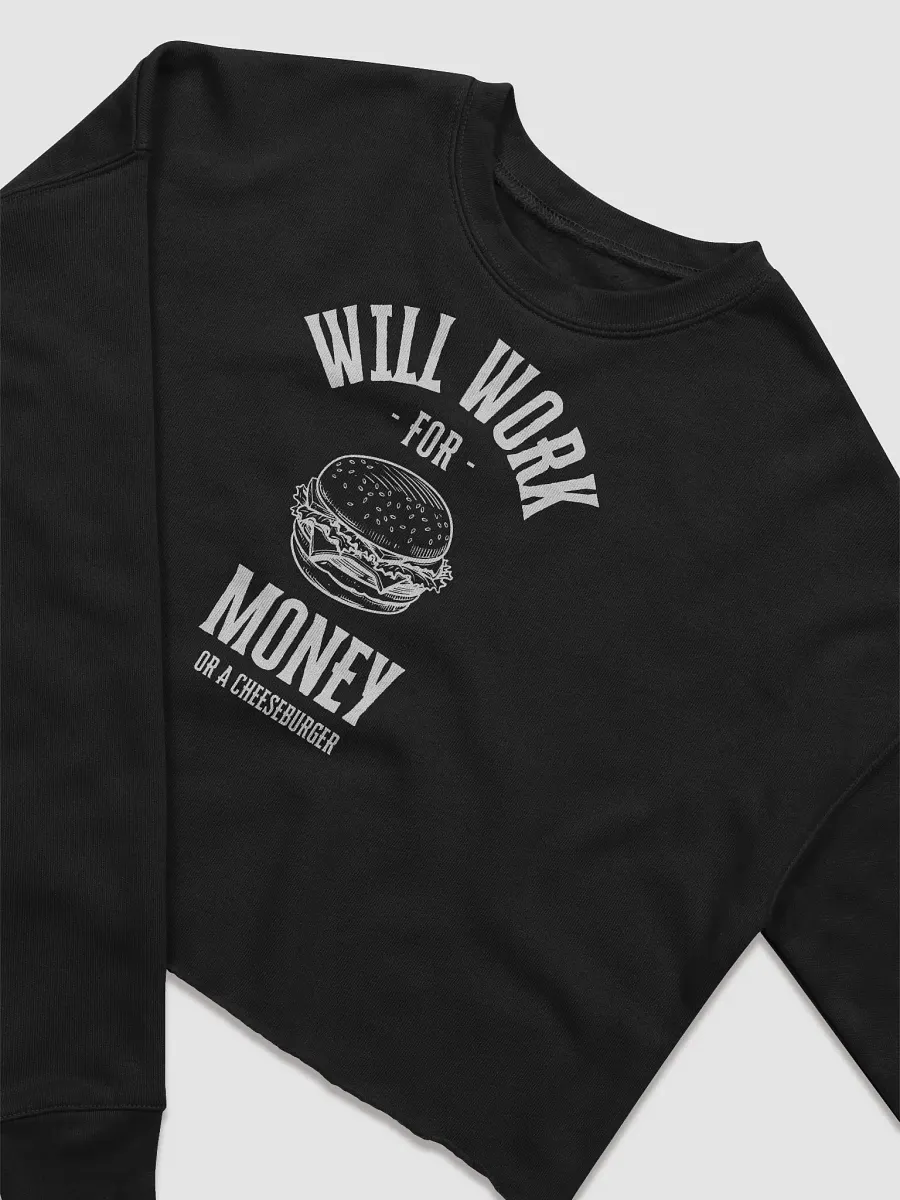 "Will Work for Money" Cropped Sweater product image (3)
