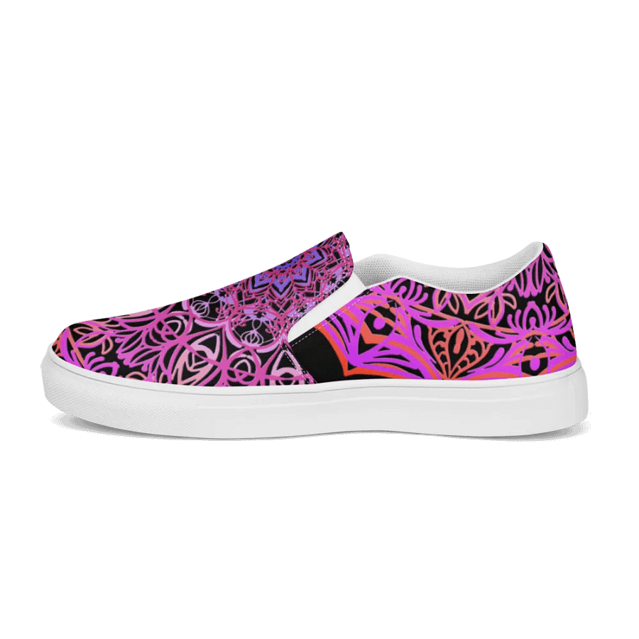 Symmetrical Serenity Mandala Canvas Shoes product image (12)