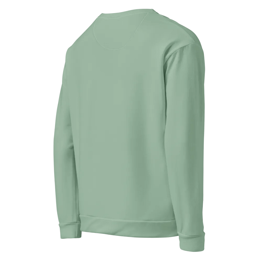 Plain Light Sage Green Soft Summer Unisex Recycled Polyester Heavyweight Premium Sweatshirt by Treasure Pie product image (6)
