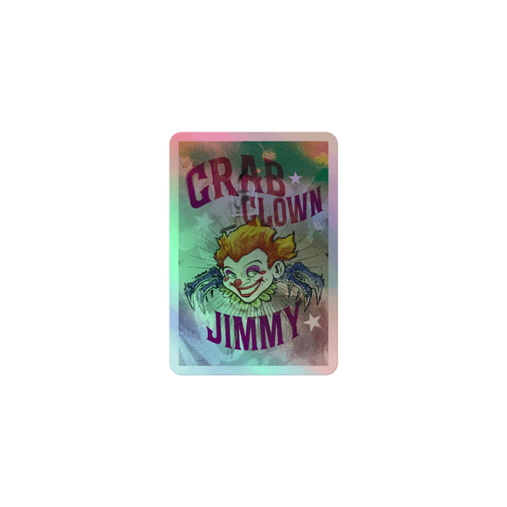 Crab Clown Jimmy Stars Holo Sticker product image (1)