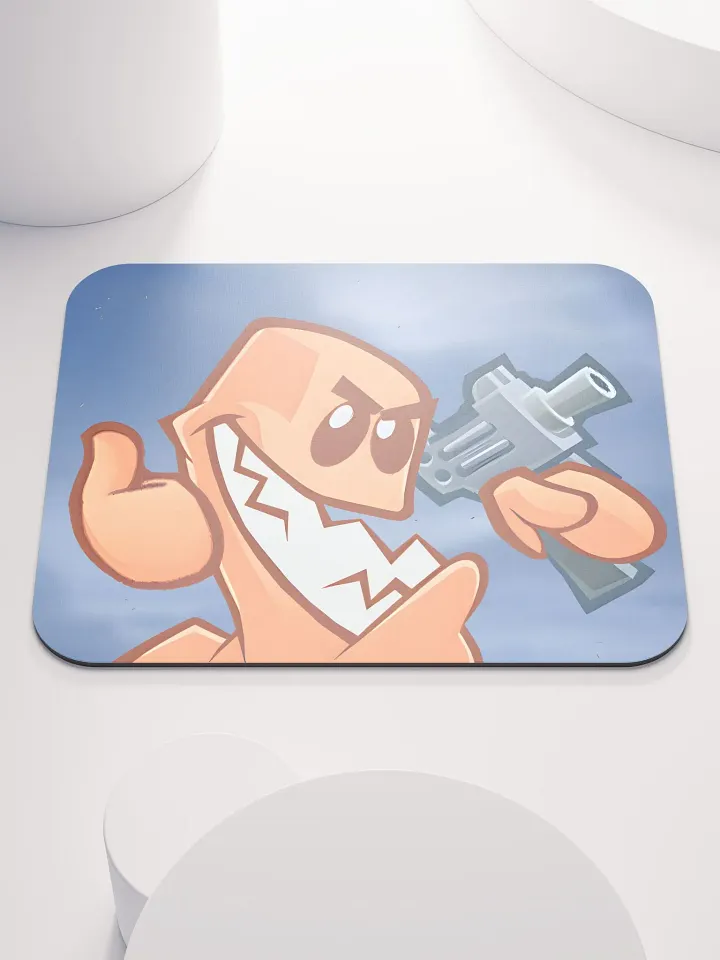 Worm With Uzi | Reactions | Mouse Pads product image (1)
