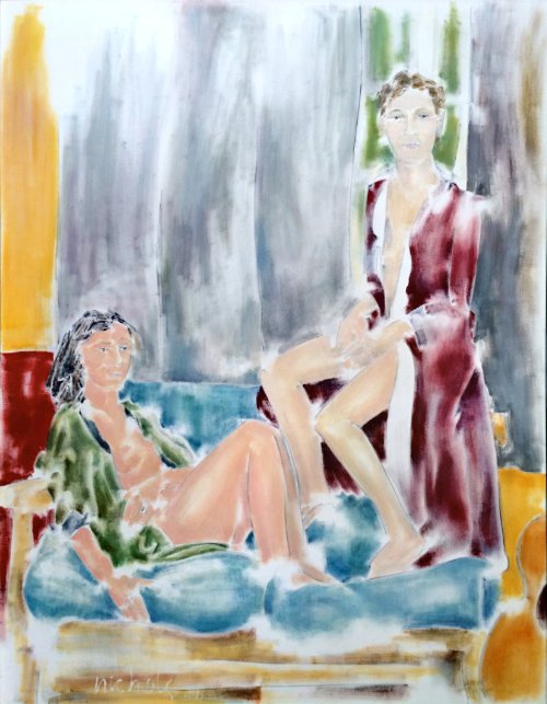 Sisters (1985) on canvas (30" x 24") product image (1)