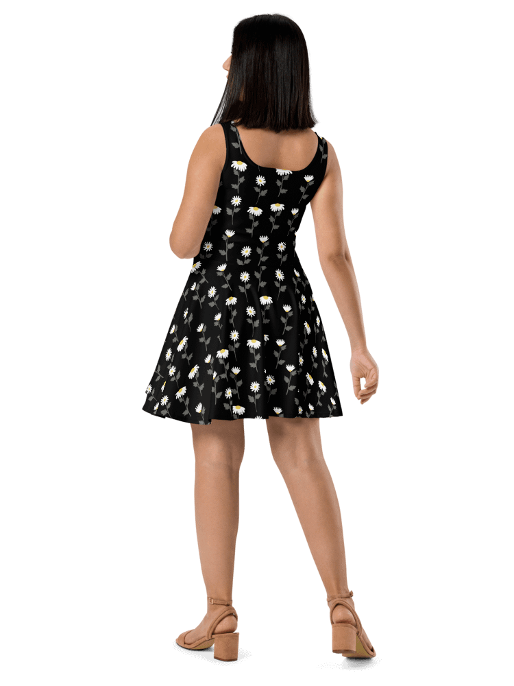 Nature's Palette: Floral Skater Dress in Earthy Tones product image (4)