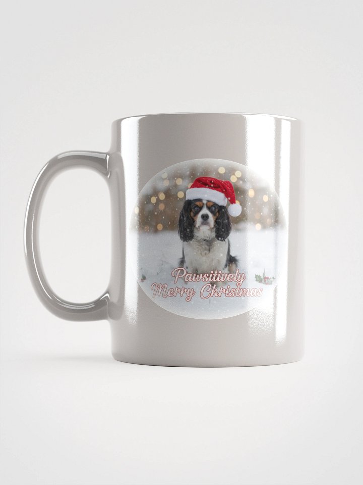 White Glossy Mug with Baxter Pawsitively Merry Christmas product image (2)