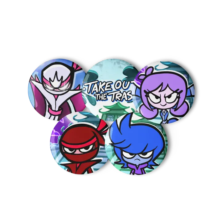 Take Out The Trash Pin Buttons Set product image (1)