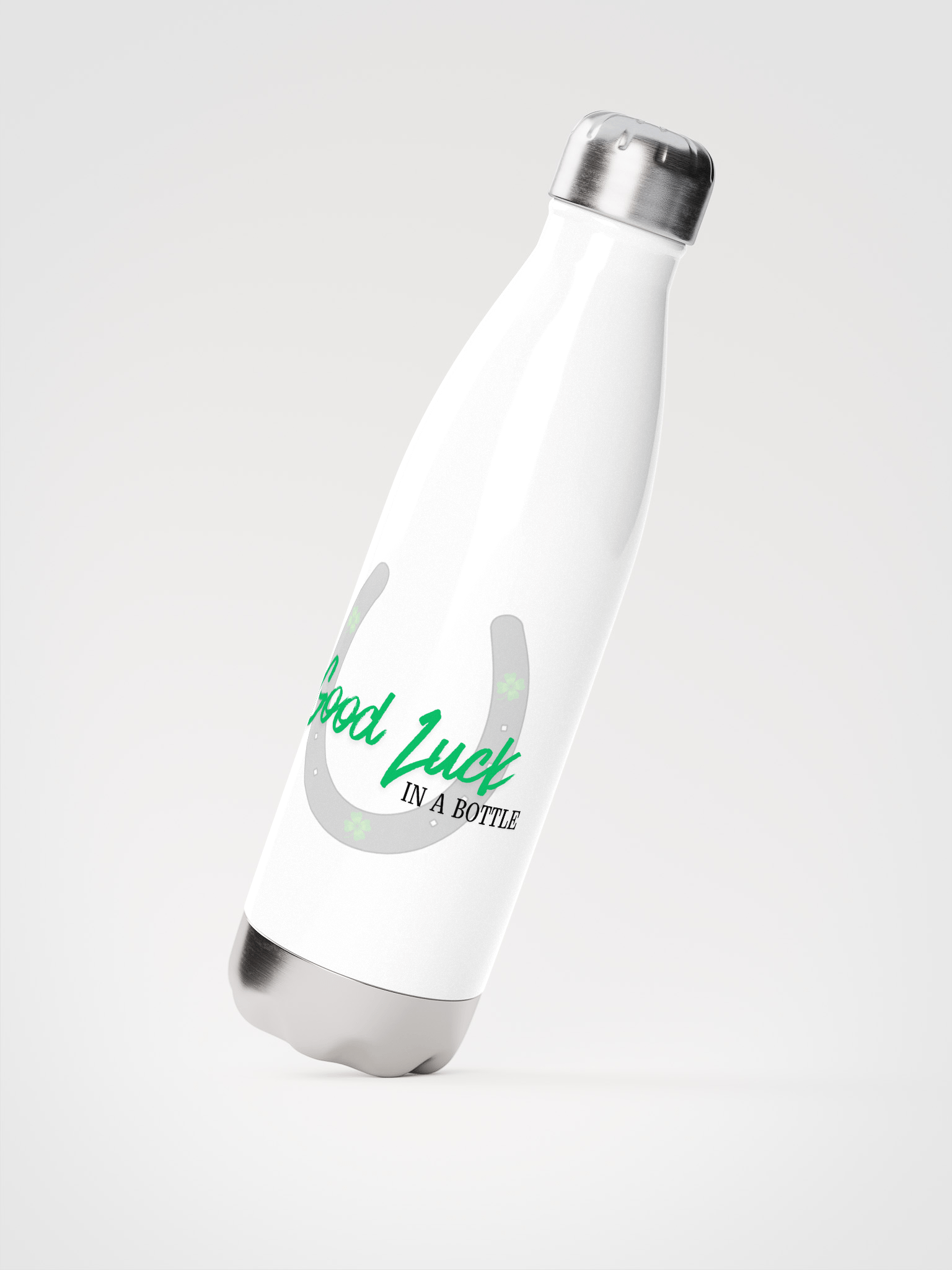 The "Good Luck in a Bottle" Stainless Steel Water Bottle product image (2)