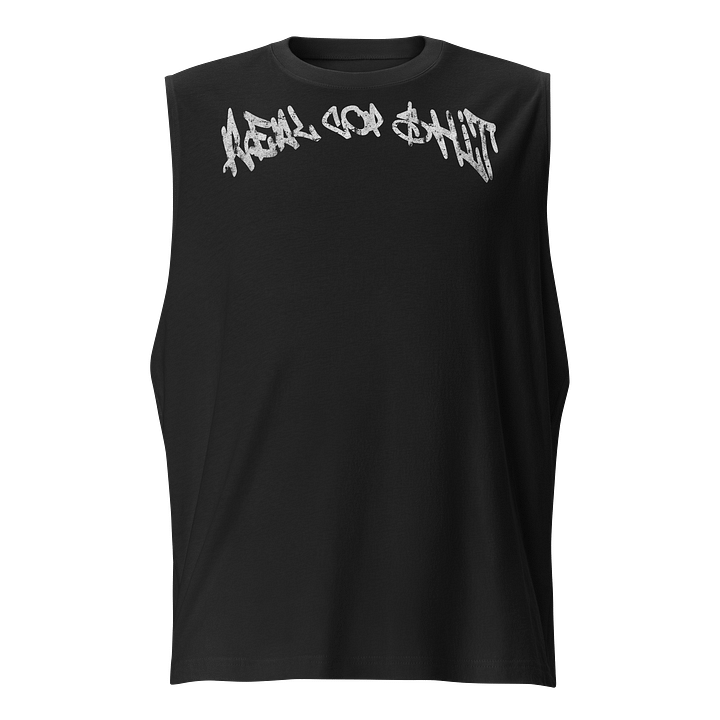 REAL COP SHIT TEXT BASIC TANK TOP product image (1)