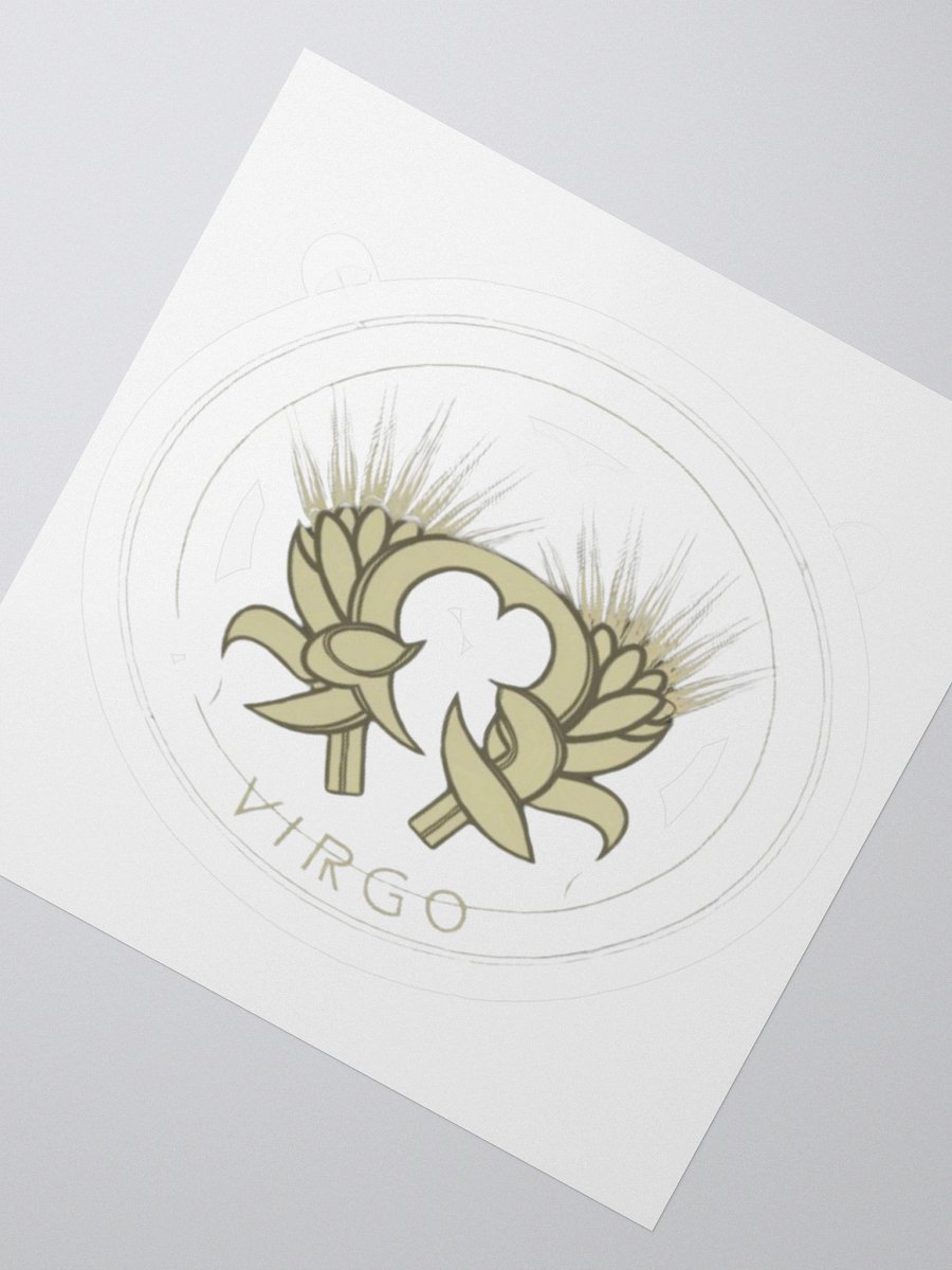 Virgo Zodiac Sticker - Maiden with Wheat - Durable Vinyl product image (5)