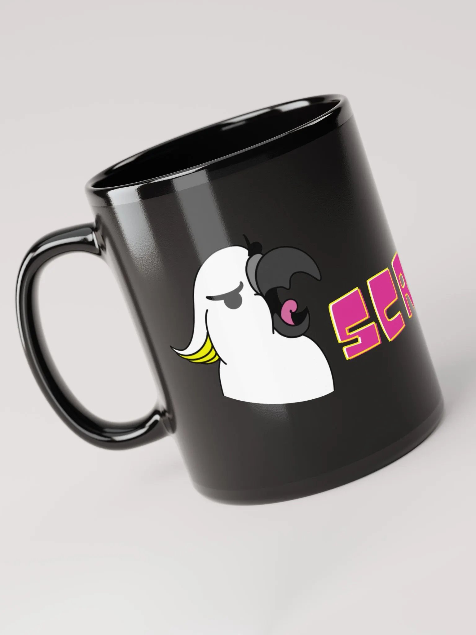 Screaming Cockatoo Mug Black product image (4)