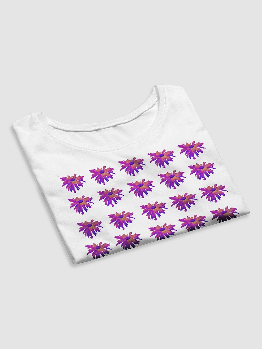 Hibiscus Repeating Daisy Flower Women's Cropped T Shirt product image (9)