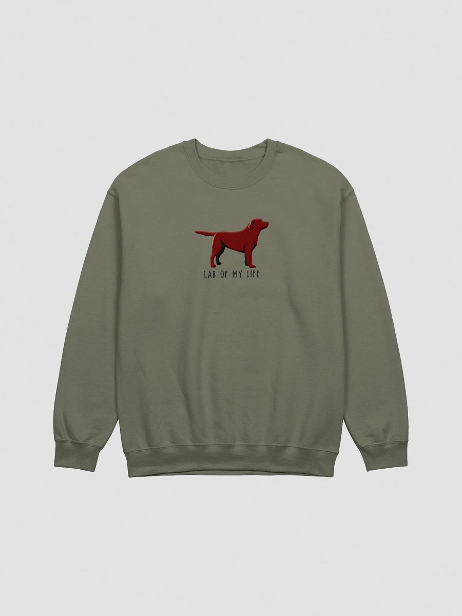 Lab of My Life Sweatshirt (Embroidered) of a Labrador Retriever(Chocolate) product image (7)