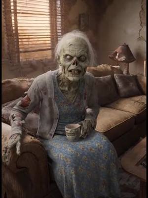 Granny Zombie talking that ish… #videoshorts #horrortok #followmeformorecontent #creepytok #nightmarefuel 