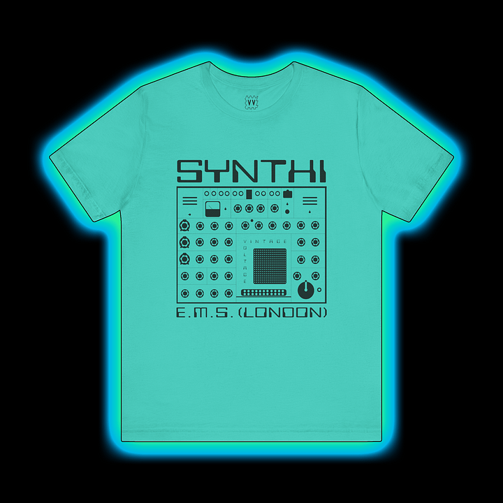 EMS Synthi T-Shirt - AKS VCS3 Electronic Music Studios London by Vintage Voltage (BLACK PRINT) product image (1)