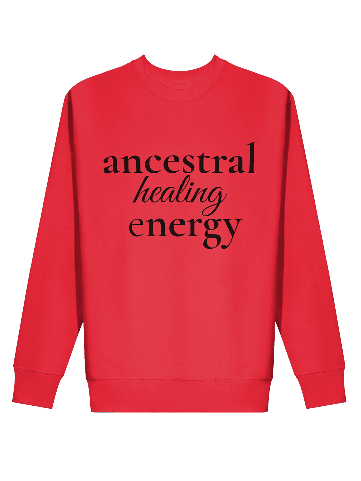Ancestral Healing Energy — Spiritual Roots Unisex Sweater (Black Words) product image (2)