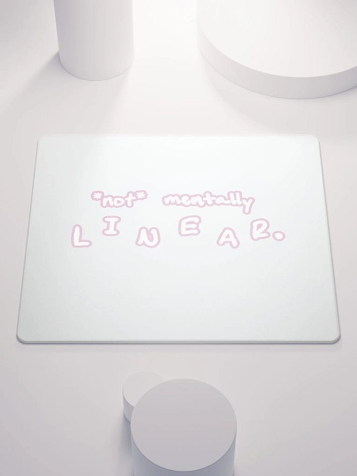 *not* mentally linear (lined design, #E1B9CE) mouse pad product image (1)
