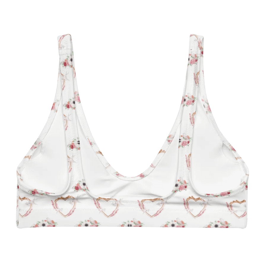 Watercolour Floral Pattern Padded Bikini Top - V4 product image (2)