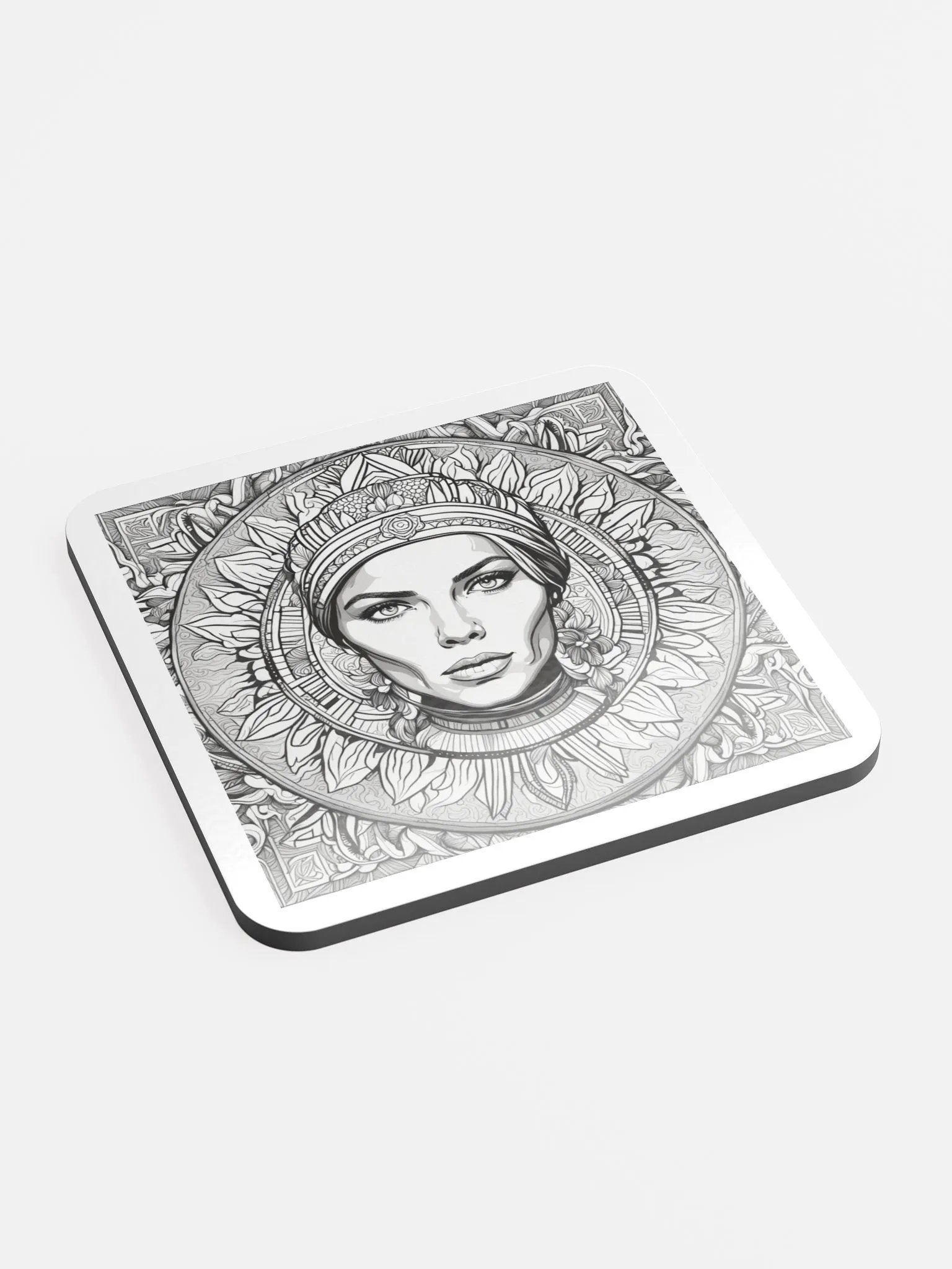 Serene Headdress Cork Coaster Set product image (2)