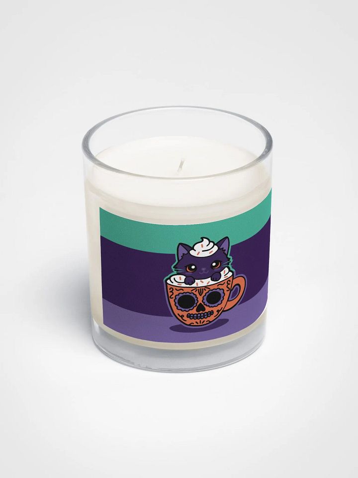 Sugar Skull Kitten Mug Soy Wax Glass Jar Candle product image (2)