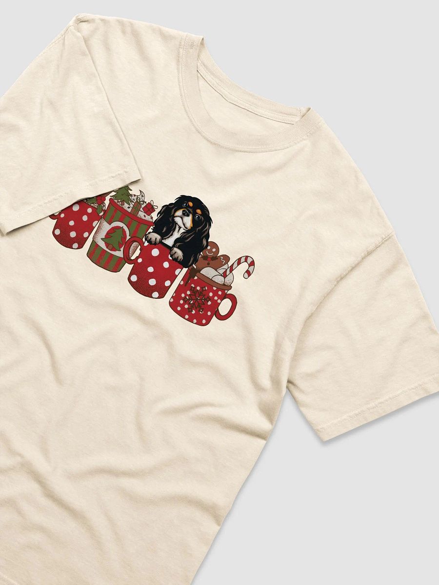 Cute Cavalier King Charles Spaniel(Tricolor) in a Christmas Cup T-Shirt | Funny Christmas Pup in a Cup product image (16)