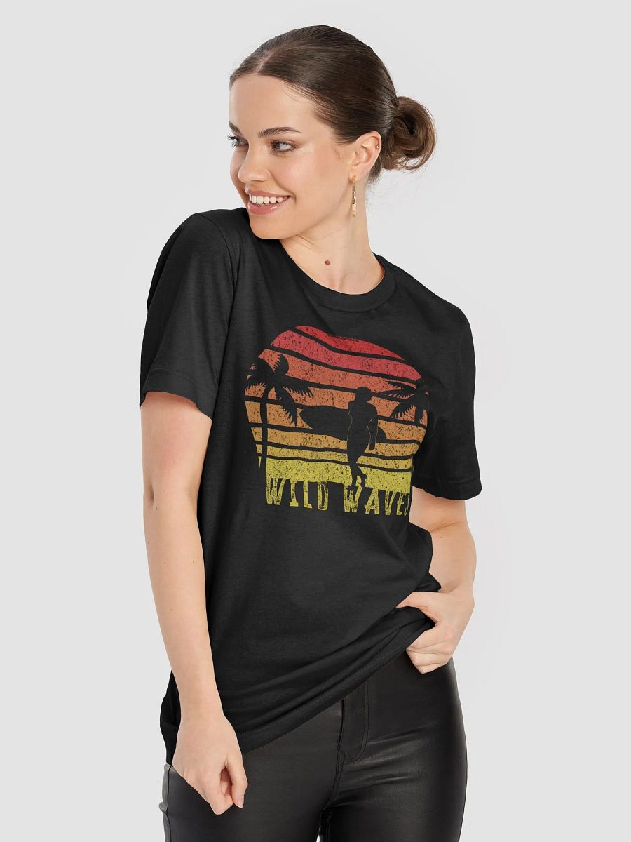 Wild Waves Surf Girl Tropical Beach Surfing Tshirt product image (61)